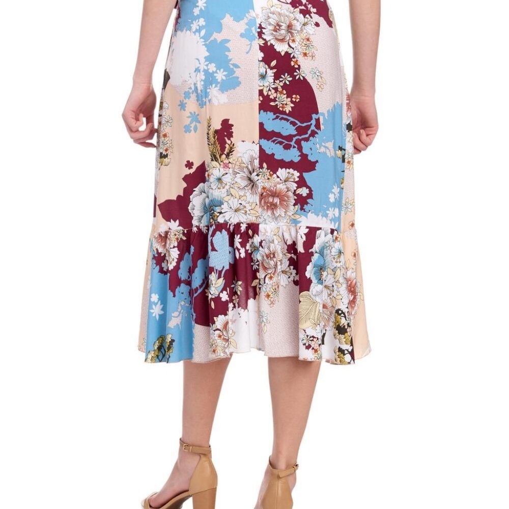 MELISSA PAIGE Mixed Floral Wrap Skirt